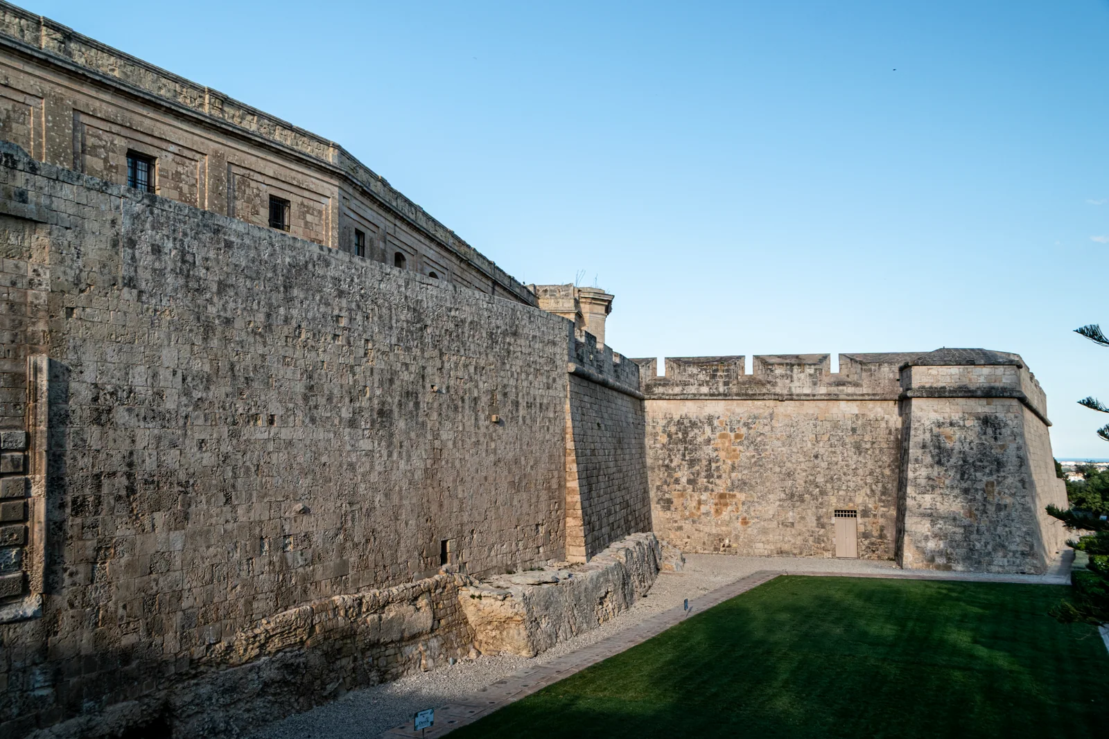 The southern bastion and fortified walls of Mdina, Malta